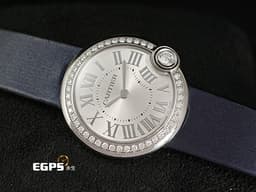CARTIER 卡地亞 Ballon Blanc de Cartier&nbsp;<font color="#cdcbcb">白氣球</font><font color="#FF0000"> </font>原鑲鑽圈 W4BL0003<font color="#FF0000"> </font>不鏽鋼<font color="#FF0000"> 2022年保單</font>&nbsp;石英腕錶 30mm
