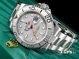 ROLEX 勞力士 Yacht-Master 40 蠔式 遊艇名仕型 116622 經典夜光賓士指針 PT950 鉑金刻度外圈 <font color=#cad6ef>絕版鉑金噴砂面盤</font>搭配<font color=#FF0000>紅色秒針</font> 不鏽鋼 自動上鍊 40mm