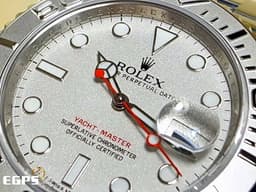 ROLEX 勞力士 Yacht-Master 40 蠔式 遊艇名仕型 116622 經典夜光賓士指針 PT950 鉑金刻度外圈 <font color=#cad6ef>絕版鉑金噴砂面盤</font>搭配<font color=#FF0000>紅色秒針</font> 不鏽鋼 自動上鍊 40mm