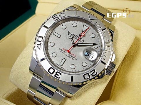 ROLEX 勞力士 Yacht-Master 40 蠔式 遊艇名仕型 116622 經典夜光賓士指針 PT950 鉑金刻度外圈 絕版鉑金噴砂面盤搭配紅色秒針 不鏽鋼 自動上鍊 40mm