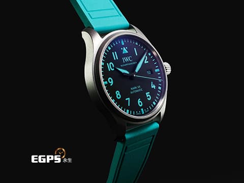 IWC 萬國錶 馬克二十飛行員系列&nbsp;Mercedes-AMG Petronas F1車隊 Mark XX特別版 馬石油綠色 IW328210 鈦金屬材質 5日動力儲存&nbsp;2026年保卡&nbsp;自動上鍊 40mm