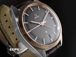OMEGA 歐米茄 星座系列 Globemaster 130.23.41.22.06.001&nbsp;<span style="font-size: 10pt;">13023412206001 </span><font style="font-size: 10pt;" color="#f5d9c2">18K玫瑰金材質 半金款 太陽線紋磨砂灰色Pie Pan Dial-多邊型立體錶盤</font><span style="font-size: 10pt;">&nbsp;</span><font color="#ff0000" style="font-size: 10pt;">2022年保卡</font><span style="font-size: 10pt;">&nbsp;自動上鏈 41mm</span>