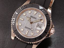 ROLEX 勞力士 Yacht-Master 40 蠔式 遊艇名仕型 116655 Pave <font color="#afc6cb">原廠鑲鑽 滿天星面盤</font> 永恆玫瑰金 黑色陶瓷字圈&nbsp;<font color="#ff0000">2019年保單</font> 自動上鍊 40mm