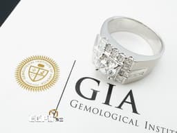 GIA鑽石 主石1.01CT D/VS1 附GIA證書 男戒 鑽戒 造型戒指 天然鑽石 GIA鑽戒 白K金 豪華配鑽 鑽石戒子 男戒