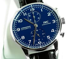 IWC 萬國錶 Portugieser Chronograph Edition 150 Years 葡萄牙 IW371601  <font color="#0582f5">藍色烤漆面盤  150週年特別版 限量2000只 </font><font color="#ff0000">2019年保卡&nbsp;</font>計時碼表 自動上鍊 41mm