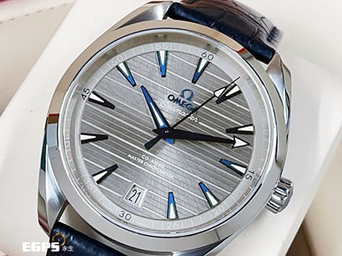 OMEGA 歐米茄 Seamaster 海馬 Aqua Terra 系列 150米 22012412106001 灰色甲板紋面盤 2019保單 同軸擒縱 自動上鍊 41mm