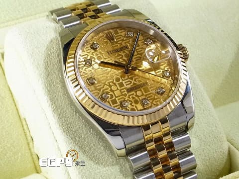 ROLEX 勞力士 DATEJUST 116233 經典 蠔式日誌型 半金 包檯十鑽紀念面盤 台灣公司貨 自動上鍊 36mm