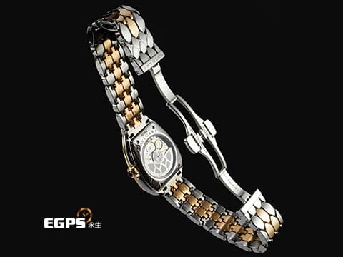 BVLGARI 寶格麗 Serpenti Seduttori 104058 18K玫瑰金&amp;不鏽鋼材質 半金款&nbsp;宛若蛇鱗般的六角形錶帶 原廠鑲嵌36顆鑽石錶圈 2026年保卡 自動上鏈&nbsp;34mm