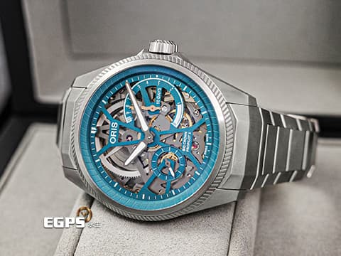 ORIS 豪利時 Big Crown ProPilot X系列 ORIS第一款生肖腕錶 自製機芯10日鍊 蛇年限定版 01 115 7759 7117-Set 鈦金屬材質 青綠色鏤空面盤 2024年保單 限量88只&nbsp;手動上鍊 44mm