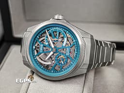 ORIS 豪利時 Big Crown ProPilot X系列 <font color="#ff0000">ORIS第一款生肖腕錶 自製機芯10日鍊 蛇年限定版</font> 01 115 7759 7117-Set 鈦金屬材質 <font color="#00a3d7">青綠色鏤空面盤</font> <font color="#FF0000">2024年保單 限量88只</font>&nbsp;手動上鍊 44mm