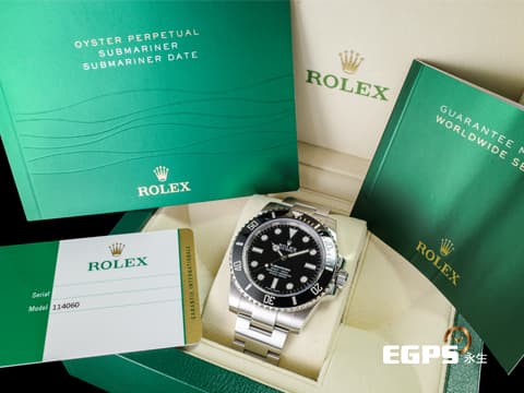 ROLEX 勞力士 Submariner 潛航者 114060&nbsp;經典 無日曆 黑水鬼 不鏽鋼 陶瓷錶圈&nbsp;2017年保卡 潛水錶 自動上鍊 40mm