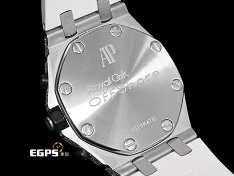 Audemars Piuget 愛彼 AP錶 Royal Oak Offshore &nbsp;皇家橡樹離岸型 不鏽鋼材質    精鑲鑽石滿天星面盤、鑲鑽錶圈、鑲鑽錶殼 &nbsp;自動上鍊 計時碼表 42mm