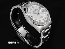 ROLEX 勞力士 DATEJUST 36 蠔式日誌型 126284RBR <font color="#cadff0">白色珍珠貝母面盤 原廠鑲鑽外圈 鑽石時標</font> <font color="#FF0000">2025年新式保卡</font>&nbsp;自動上鍊 36mm
