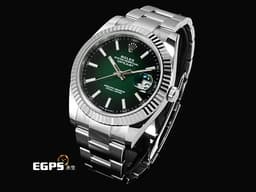 ROLEX 勞力士 Datejust 41 蠔式日誌型 126334 <font color="#009100">最新款 煙燻綠色面盤</font>&nbsp;不鏽鋼材質 DJ41 經典三角坑紋錶圈 <font color="#FF0000">2026年木紋保卡 蠔式（Oyster）三板錶帶</font>&nbsp;自動上鍊 41mm