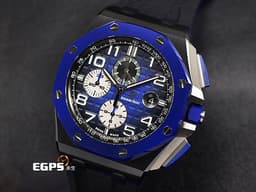 AUDEMARS PIGUET 愛彼 AP錶 ROYAL OAK OFFSHORE 皇家橡樹離岸型  26405CE.OO.A030CA.01 <font color="#FF0000">2021年 </font>黑色帆布壓紋橡膠錶帶 計時碼表 自動上鍊&nbsp;44mm
