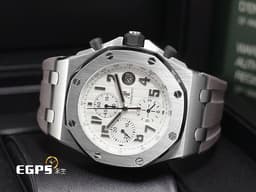 Audemars Piguet 愛彼 AP錶 Royal Oak OffShore 皇家橡樹 離岸型 26170ST.OO.D091CR.01 <font color="#f4eacd">沙漠配色 Safari 經典超大型格紋面盤</font> 計時碼表 不鏽鋼 26170 ST&nbsp;<font color="#ff0000">台灣公司貨 </font>自動上鏈 42mm