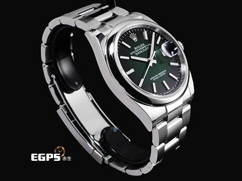 ROLEX 勞力士 Datejust 36 蠔式日誌型 DJ36 126200 不鏽鋼材質 Green Ombre&nbsp;漸層綠色 2026年保卡&nbsp;自動上鍊 36mm