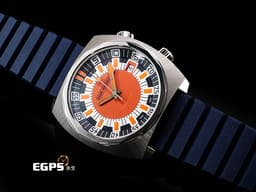 GIRARD PERREGAUX GP 芝柏 Deep Diver 39500-21-3266-6CX 太金屬材質&nbsp;<font color="#05f0f0">藍、</font><font color="#ea7d43">橘</font><font color="#05f0f0">、</font><font color="#ffffff">白</font><font color="#05f0f0">三色鮮明錶盤</font> <font color="#ff0000">2025年保卡 全球限量350只</font>&nbsp;自動上鏈&nbsp;44mm