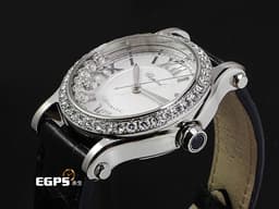 CHOPARD 蕭邦 Happy Sport 快樂鑽 278559-3003 不鏽鋼材質 <font color="#ffff00">原廠7顆圓形跑鑽 原廠鑲嵌鑽石錶圈</font> <font color="#FF0000">2018年保單</font> 自動上鍊 36mm