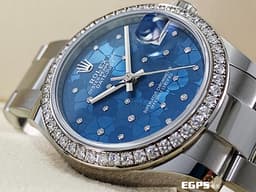 ROLEX 勞力士 Datejust 31 經典 蠔式日誌型 278384 <font color="#2894FF">天藍色花朵圖案面盤</font> DJ31&nbsp;<font color="#FF00FF">原廠鑲鑽錶圈</font> <font color="#ff0000">2025年保卡 蠔式（Oyster）三節錶帶</font> 自動上鍊 31mm