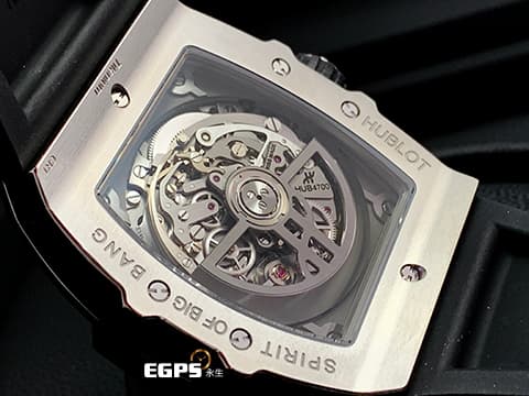 Hublot 宇舶 Spirit of Big Bang 大爆炸 靈魂系列 642.NM.0170.RX 計時碼表 鈦金屬材質 黑色陶瓷錶框 鏤空面盤 2022年電子保單 快拆式錶帶 自動上鍊 42mm
