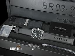 Bell &amp; Ross 柏萊士 BR錶 Instrument 系列 BR03-92&nbsp; 大三針&nbsp; 經典黑色面盤 不鏽鋼材質 飛行錶 自動上鍊 42mm