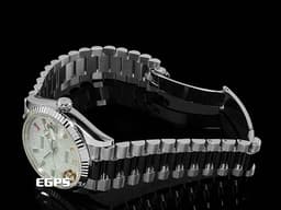 ROLEX 勞力士 Oyster Perpetual Day-Date 36 DD36 128239 18K白金材質  <font color=#f6d2de>原廠鑲嵌滿天星鑽石面盤 </font> <font color=#ff00ff>原廠10顆方形切割彩虹漸變色寶石</font> <font color=#FF0000>2021年保卡</font> 自動上鏈 36mm