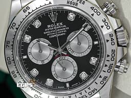 ROLEX 勞力士 Cosmograph Daytona 宇宙計時型 迪通拿 126509G&nbsp;<font color="#fa00fa">原廠鑽石時標 黑熊貓面盤</font>&nbsp;126509 G 計時碼表 18K白金材質 賽車錶 <font color="#ff0000">新款4131型機芯&nbsp;2025年保卡</font> 自動上鏈 40mm