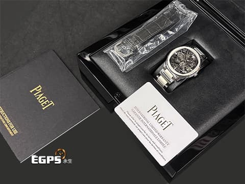 PIAGET 伯爵 Polo skeleton 系列 G0A45001 不鏽鋼材質 微型自動盤、鏤空面盤 超薄  2026年保卡&nbsp;自動上鍊 42mm