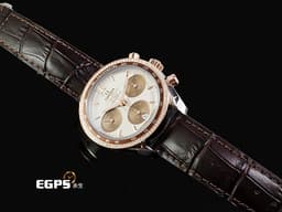 OMEGA 歐米茄 Speedmaster 超霸 速霸 32428385002002 不鏽鋼&amp;18K玫瑰金材質 半金款&nbsp;計時碼錶 同軸擒縱 <font color="#05f0f0">原廠鑲嵌鑽石錶圈</font>&nbsp;<font color="#ff0000">2018年保卡 台灣公司貨</font> 自動上鍊 38mm
