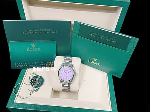 ROLEX 勞力士 Oyster Perpetual 31 經典 蠔式恆動型 277200 2025年最新款 薰衣草紫色噴漆面盤&nbsp;OP31 不鏽鋼 2025年保卡 保有大部分原廠膠膜&nbsp;自動上鍊 31mm