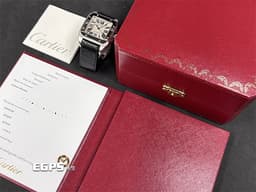 CARTIER 卡地亞 Santos 100 de Cartier W20073X8 不鏽鋼材質 山度士 大型 <font color="#70cce1">白色羅馬面盤 經典</font> 自動上鏈 41mm