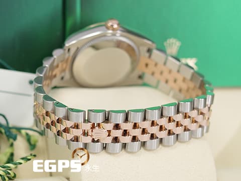ROLEX 勞力士 Oyster Perpetual Datejust 31 178271 不鏽鋼&amp;18K玫瑰金材質 半金款 紀念型面盤 原廠鑽石時標&nbsp; 台灣公司貨&nbsp;2018年保卡  自動上鍊 31mm