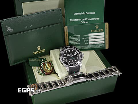 ROLEX 勞力士 GMT-Master II 蠔式 格林威治型 116710LN  經典綠色GMT指針 116710 LN 兩地時區 陶瓷圈 不鏽鋼 搭配Rubber B橡膠錶帶 自動上鏈 40mm