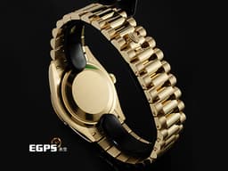 ROLEX 勞力士 Day-Date DD 36 128238 蠔式 日期星期型 18K黃金材質 <font color=#70cce1>質感深邃漸層灰色錶面搭配原鑲鑽石時標</font> 經典元首型錶帶 <font color=#FF0000>2021年保卡 </font> 自動上鍊 36mm