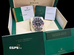 ROLEX 勞力士 GMT-Master II 蠔式 格林威治型 126710 BLRO <font color="#EA0000">紅</font><font color="#0000C6">藍</font>雙色陶瓷外圈 126710BLRO 兩地時區 Pepsi 百事圈<font color="#FF0000">&nbsp;2020年保卡 原廠保固至2028年6月 紀念型（Jubilee）五銖錶帶</font>&nbsp;自動上鍊 40mm
