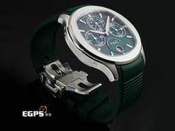 PIAGET 伯爵 Polo Skeleton系列 枕型 G0A48005 不鏽鋼材質 <font color="#66c281">8.65毫米</font><font color="#4cc844">超薄萬年曆 圓模雕刻紋理深祖母綠色錶盤</font><font color="#FF0000">&nbsp;2024年保卡 新式快拆帶系統 附原廠綠色皮革錶帶 新錶訂價：1,970,000元</font>&nbsp;自動上鍊 42mm