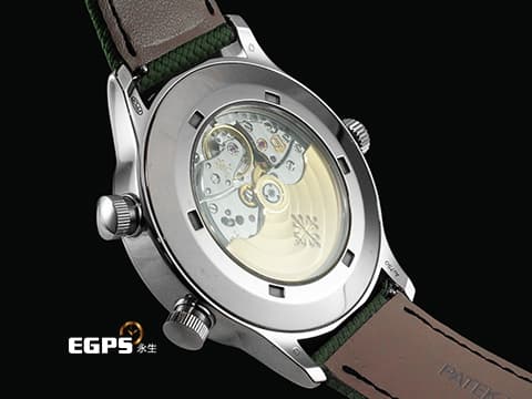 PATEK PHILIPPE 百達翡麗 PP錶 Calatrava Pilot Travel Time 飛行錶 5524G-010 白K金材質 復古風格漆面乳白色面盤 兩地時間 日夜顯示 2026年保單 官方新錶定價：2,096,000元&nbsp;自動上鍊 42mm