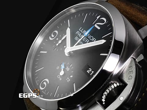 PANERAI 沛納海 LUMINOR 系列 BiTempo PAM1360 GMT PAM01360 藍色GMT、動力顯示指針箭頭 2024年保單  自動上鍊 44mm