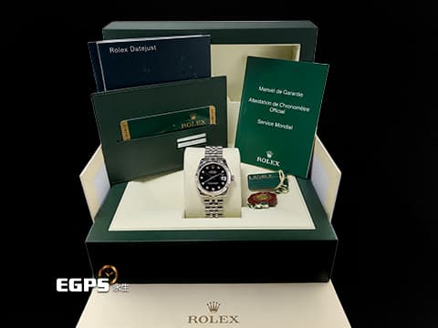 ROLEX 勞力士 DATEJUST LADY 178274 蠔式日誌型 黑色面盤 原廠鑽石時標 紀念型五珠錶帶 自動上鏈 31mm