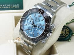 ROLEX 勞力士 DAYTONA 116506A 宇宙計時型 116506 A 迪通拿 鉑金 PT950 計時碼表 原廠鑽石時標 自動腕錶 冰藍色面盤 栗啡色陶瓷圈  冰藍面 <font color="#05f0f0">木村拓哉&nbsp;停產款 2022年<font style="">新式保卡</font></font>&nbsp;<font color="#ff0000">一手錶未整理&nbsp;保有原廠膠膜</font> 自動上鍊 40mm