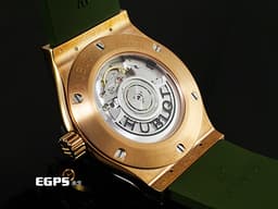 HUBLOT 宇舶 Classic Fusion Chronograph Titanium 42 經典融合 542.OX.8980.RX <font color="#f2c982">宇舶獨家 18K王金材質</font>&nbsp;<font color="#60a96c">綠色太陽紋面盤 </font><font color="#ff0000">2025年電子保單 僅試戴極新品&nbsp;</font>自動上鍊 42mm