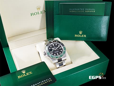 ROLEX 勞力士 GMT-Master II 格林威治型 126720 VTNR  綠黑框 雪碧 左冠錶 126720VTNR 勞力士罕見左冠錶 2023年新式保卡 三板蠔式錶帶 自動上鍊 40mm