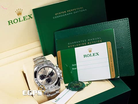 ROLEX 勞力士 Daytona 116509 迪通拿 計時碼表 18K白金 鍊帶款 灰色熊貓面盤  2019年保單&nbsp;&nbsp;自動上鏈 40mm