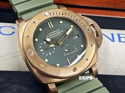 PANERAI 沛納海 SUBMERSIBLE 1950 Luminor 3日鍊  PAM507 PAM00507 <font color="#fafa01">傳說級</font><font color="#FF0000">青銅小沛，</font><font color="#fafa01">真限量款</font><font color="#FF0000">，全球限量1000只&nbsp; 磨砂</font><font color="#ff0000">青銅材質</font> 綠色面盤 自動上鍊 47mm