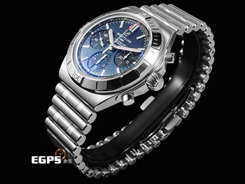 BREITLING 百年靈 Chronomat 42 AB0158101C1A1 不鏽鋼材質 深藍色面盤 特色子彈鏈&nbsp;2026年保卡  自動上鍊 42mm