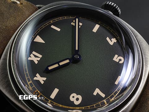 PANERAI 沛納海 Radiomir California PAM1349 PAM01349 不鏽鋼材質&nbsp;經典漸層綠色加州面盤、藍鋼指針、Plexiglas樹脂風防 原味復刻&nbsp;八日鍊&nbsp;2023年保卡&nbsp;手上鍊 45mm