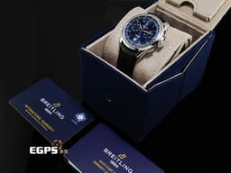 BREITLING 百年靈 Premier B01 Chronograph 42 璞雅系列 AB0145 <font color="#05f0f0">藍色面盤</font> 計時碼表 不鏽鋼材質&nbsp;<font color="#FF0000">B01自製機芯 2023年卡</font>&nbsp;自動上鍊 42mm
