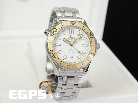 OMEGA 歐米茄 Seamaster Diver 300 海馬 52221422004001 白色陶瓷波浪紋面盤 Paris 2024 Olympics 巴黎奧運&nbsp;奧林匹克運動會&nbsp;不鏽鋼&nbsp;Moonshine金刻度錶圈&nbsp;同軸擒縱&nbsp;排氦氣閥 潛水錶&nbsp;2024年台灣公司貨&nbsp;自動上鍊 42mm