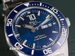 BALL WATCH 波爾錶 ENGINEER MASTER II DM3308A-S3-BER <font color="#ff0000">70週年紀念</font> 不鏽鋼材質 <font color="#70cce1">藍色面盤</font>&nbsp;<font color="#ff0000">彩虹</font><font color="#FF0000">自體發光氚氣燈管指針、時標 2023年台灣公司貨 限量500只&nbsp;</font>自動上鍊 42mm